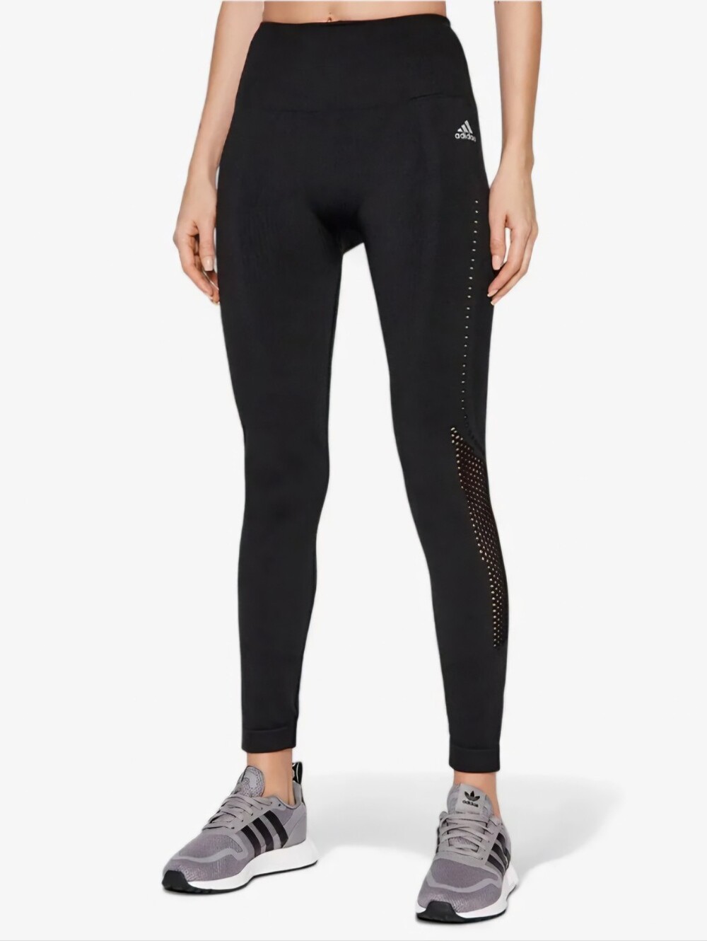 Adidas Black AEROKNIT 7/8 Running Tights/Leggings - Women's Extra Small